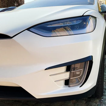 A Tesla Model X-Első Lökhárító Zászló Ködlámpa Keret Matricák Berendezés Fedelét Tartozékok Autó Stílus