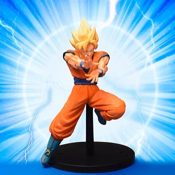 22cm Dragon Ball Szuper Gogeta akciófigura Dragon Ball Super Saiyan Goku Vegeta Figura Pvc Modell Játék
