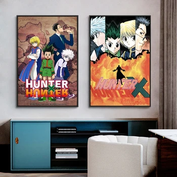 Japán Anime Hunter X Hunter Plakát Művészet Nyomtatott Vászon Festmény Képek Hálószoba, Nappali Bár Kawaii Szoba Dekoráció Dekoráció