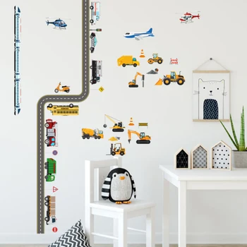 Rajzfilm autó út fali matrica gyerekeknek szoba gyerekszoba gyerekszoba dekoráció a falon, autó matricák Gyermek ajándék