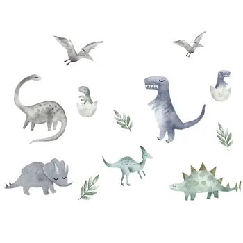 3d ősi dinoszaurusz fali matrica a baba szoba öntapadó rajzfilm gyerekeknek, a gyerekek dino fali matricák nappali freskó