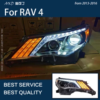 Autó Világítás RAV 4 RAV4 2013-2016 LED Fényszóró DRL Ködlámpa indexet, Alacsony Gerenda High Beam Angyal Szeme Lencse, Tartozékok