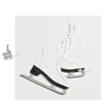 Korcsolyázás cipő fémforgácsolási Meghal Stencil DIY Scrapbooking Papír/fotó Kártyák Dombornyomás Meghal