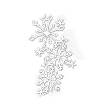 Télen hópelyhek fémforgácsolási Meghal Scrapbook Napló Dekoráció Sablon Keret Dombornyomás Sablon Üdvözlő Kártya, Kézzel készített 2022