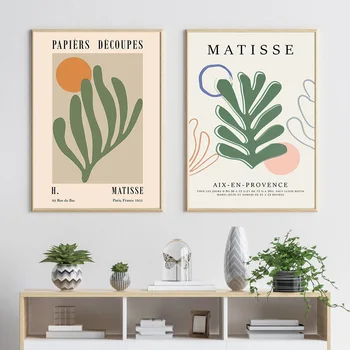 Matisse Festmény Zöld Levelek Otthon Dekoráció, Poszterek, Nyomatok, Minimalizmus Művészeti Vászon Fal Nappali Dekoráció Művészeti Nyomtatási Kép