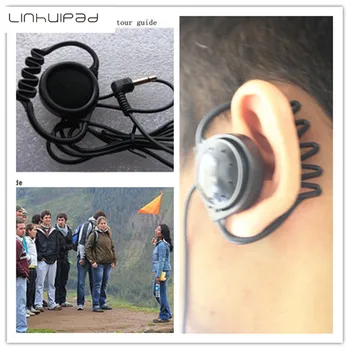 Linhuipad 100 csomag mono Horog fülhallgató idegenvezető rendszer fülhallgató headset puha gumi füles horog