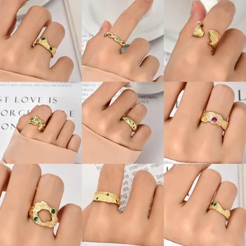 Koreai AAA Köbméter Cirkon Kő Gyűrűk Női Nők Állítható Nyílt Bohém Ujj Gyűrű Parti Ékszer