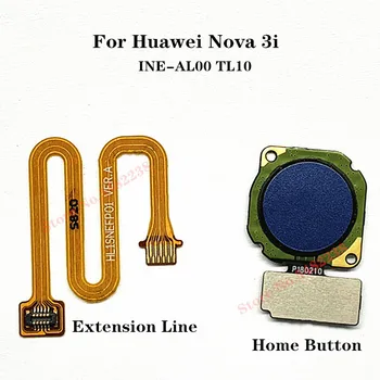Eredeti Ujjlenyomat-Érzékelő Szkenner Huawei Nova 3i TL10 INE-AL00 TL10 AL00 Touch ID Home gomb Flex kábel