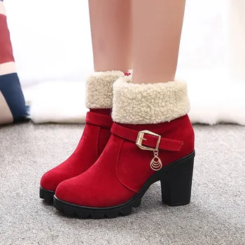 A nők Télen Prémes, Meleg Snow Csizma Női Meleg gyapjú zoknit Boka Boot Kényelmes Cipő méret 35-41 Alkalmi Női Csizma NVXUE10