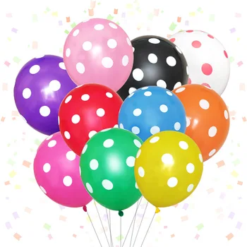 10db 12 inch 2,8 g kerek hullám pont ballon szülinapi party dekoráció latex léggömb, cukorka színű piros léggömb, esküvői ünnepi buli