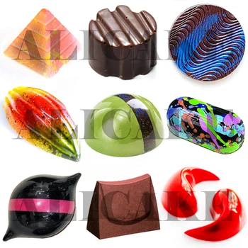 3D-s Csokoládé Öntőforma Polikarbonát Gömb Kapszula Vastag Csoki Öntőforma Élelmiszeripari Torta Penész, a Csokoládét Pékség Sütés Eszközök