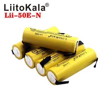 LiitoKala Lii-E50 IMR 21700 5000mAh 3,7 V 40A Nagy Kapacitású Védett Lapos Tetején Újratölthető Li-ion Akkumulátor+DIY Nicke