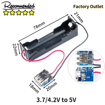 18650 Lítium Akkumulátor Töltés Modul 3,7 V 4.2 V 5V USB DIY Lépés Emlékeztető Tábla Modul Mobile Power Kit Telefon Töltő
