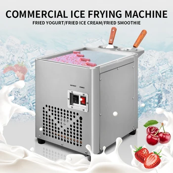 Asztali sütés jég gép Kereskedelmi sütés joghurt gép Kis sáv számláló sütés fagyit roll gép 220W