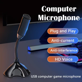 Állítható USB Laptop Mikrofon Mini Stúdió Beszéd Mikrofon Állvány Mikrofon A Jogosult HD Hang Asztali PC-Kiváló Minőségű