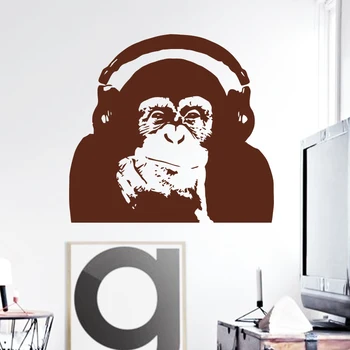 Art Design lakberendezési Vinil Caesar majom zene Fali Matrica Rise of the Planet of the Apes orángután room decor matrica