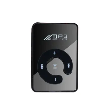 Hordozható Mini Tükör Klip MP3 Lejátszó Music Media Támogatás Micro SD / TF Kártya Divat Hifi, MP3 Szabadtéri Sportok