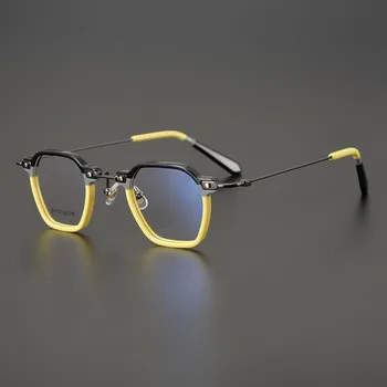 Márka Tervező-Acetát Titán Szemüveg Keret Férfiak Magas Minőségű, Kézzel Gyártott Szemüveg Nők Szuper Könnyű, Nagy Rövidlátás Szemüveg