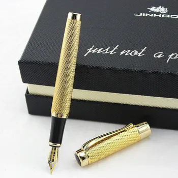 JINHAO új stílus töltőtoll Luxus ajándék fém tinta, toll választhat, Gyönyörű díszdobozban, vagy a fekete toll, táska, csomagolás