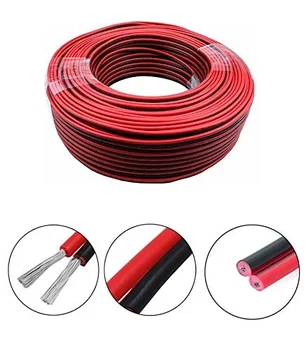 5m-10m ónozott Réz Drót 2 Pin-Piros-Fekete PVC-burkolat Hosszabbító Kábel Eleatrical Puha, Rugalmas Kábel LED Szalag Lámpa Motor