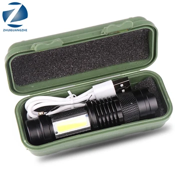 vízálló outdoor2000 lumenes beépített akkumulátor XP-G Q5 zoom fókusz mini led-zseblámpa flash világítás lámpa állítható lámpa