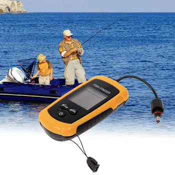 Hordozható halradar Echo Sounder Szonár Lcd Echo Szirénákat halradar Echo Sounder a Halászati Kábel Szonár halradar
