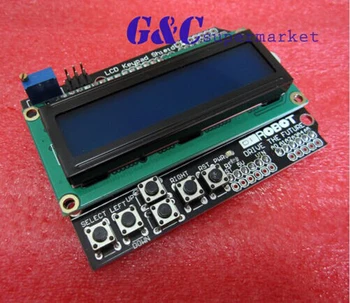 1DB 1602 LCD Tábla Kezelő Pajzs Kék Háttérvilágítás diy elektronika