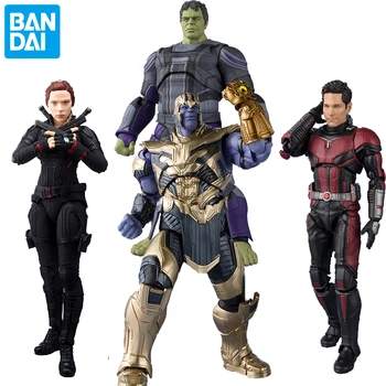Bandai Marvel Avengers Végjáték Fekete Özvegy Sólyomszem Thor, Hulk Thanos Kapitány Ameica Ironman Mk85 Ant-Man Figura A Gyerekek A Játékok