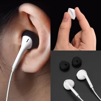 OOTDTY 2Pairs Eartip Szilikon in-ear Fülhallgató Fülhallgató Fedél Fül Horog Apple Airpods iPhone 7 6 6 Plusz 5 5S SE Kapható.