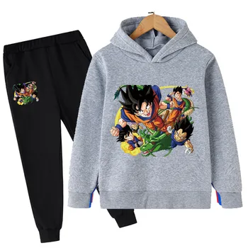 2021 őszi-téli anime dragon ball z gyermekek fashion street kapucnis, valamint nadrág öltöny alkalmi kocogás pulóver