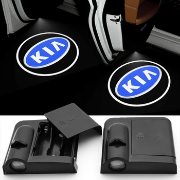 A KIA LED Autó Ajtó Üdv Fény Logó Projektor Cerato Sportage R K2 K3 K5 RIO 3 4 Sorento Autó-stílus Dekorációs Kiegészítők