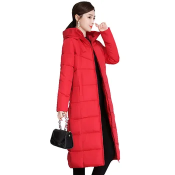 Divat Női Téli Kabát 221 Új Elegáns, Karcsú Női Kabátok Megvastagodott Meleg Pamut Kabát Plus Size Laza, Hosszú Kabátban, G303