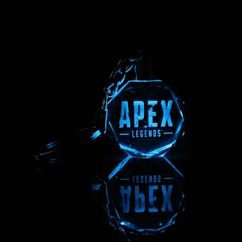 APEX LEGENDÁK Kristály Kulcstartó LED Világító Hét-szín Választható Kulcstartó Utazási Szuvenír