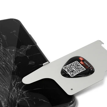 QIANLI 3D Szétszerelés Ultravékony acéllemez LCD képernyő Emelje Szelet Borotválkozás Fekete Ragasztó Fém Kártya IPHONE HUAWEI Android