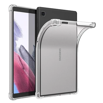 Ütésálló Szilikon tok Samsung Galaxy Tab A7 Lite 8.4 SM-T220 SM-T225 Tabletta Esetben Rugalmas, Világos, Átlátszó hátlap