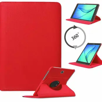 Flip Pu Bőr borítású Samsung Galaxy Tab S2 8.0 hüvelyk 360 Forgó Állvány Esetben Lap S2 8.0 SM-T710 T715 T713 Tabletta Esetekben Üveg