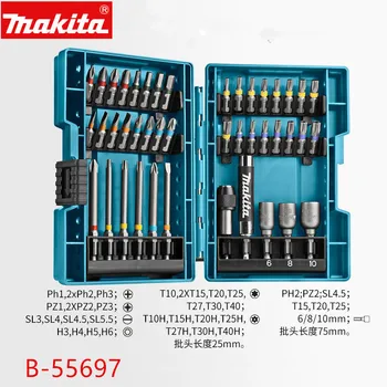 Makita B-55697 Színes Kis Szett 43 Darabos Készlet Alkalmas Elektromos Csavarhúzót Szerszám Kiegészítők