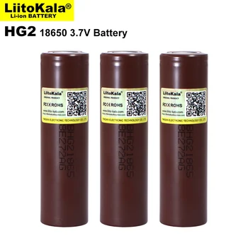 1-12DB Liitokala Új 18650 Akku HG2 3000mAh 3.6 V-os Lítium-Folyamatos Mentesítés 20A Dedikált Elektronikus Power Akkumulátor