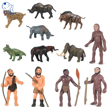 Új Ősi Állatok Emberi Evolúciós Történetét Jeleníti Figurák Mamut Koponya, Hogy Ősember Modellek, Gyerek Oktatási Játék