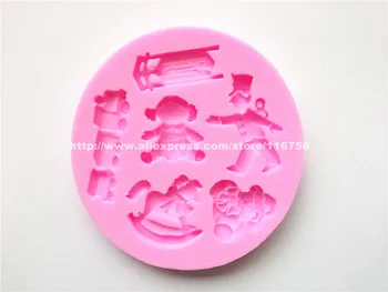 Új! Ingyenes Szállítás Fa Ló Alakú Szilikon Penész Torta Dekoráció Fondant Torta 3D Élelmiszeripari Szilikon forma 231