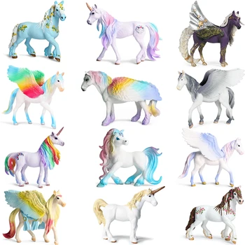 Új Meleg Szimuláció Unikornis Pegazus Modell Mitikus Manó Manó Pegasus akciófigurák Modell PVC Aranyos Gyerekek Játék, Ajándék, lakberendezési