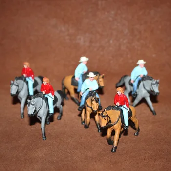 Western Cowboy Miniatűr Tartozékok Lovaglás Helyszín Dekoráció Tündér Kert, Lovaglás Nő Akciófigura Figura Modell Játékok