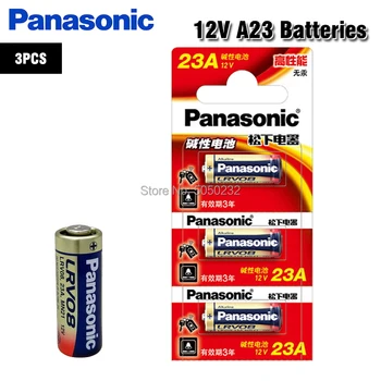 Panasonic 3pcs Lúgos akkumulátor 12V 23A akkumulátor 12V CA20 23A 12V 21/23 A23 E23A MN21 vezérlő távirányító akkumulátor RC Rész