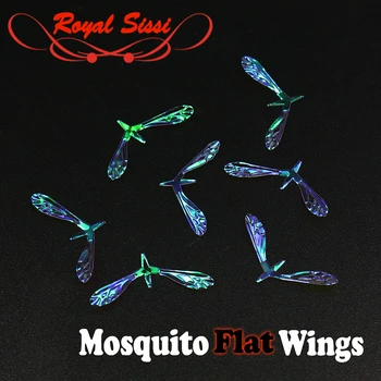 Tömör 10pairs szivárvány film reális szúnyog szárnyak száraz repülni gyöngyházfényű, világos szerkezetű, tárcsa szárnyak, a pisztráng horgászni