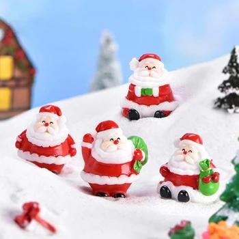 4db/sok Mini Gyanta Karácsonyi Dekoráció Mikulás, Hóember Fa DIY Figurák Otthoni Dekoráció
