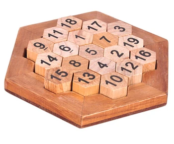 Klasszikus Matematikai Fa Játék Játék Elme Agy Teaser Fából készült Puzzle a Felnőttek, Gyerekek, Gyerekek,