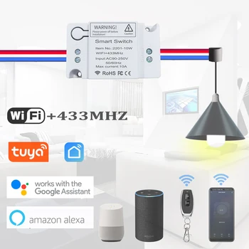 Wifi DIY Fény Smart Switch Tuya Smart App Hang Időzítés Okos Távirányító Home Automation Modul Wokrs Alexával a fény